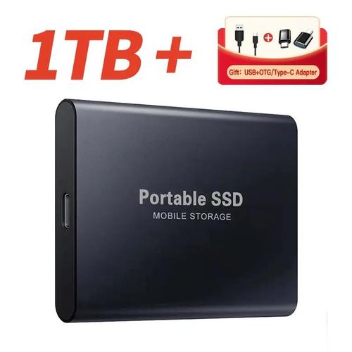 Disque Dur Externe SSD 1 To USB 3.1 - Pour Ordinateur Portable, Smartphones, Mac, OS, WIndows, Linux