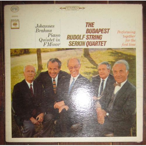 Disque Vinyle Brahms Piano Quintet In F Minor - The Budapest String Quartet - 