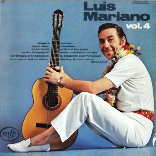 Disque Vinyle 33t Vol 4 / Zingara / Encore / Bambino / Paris Cheri / Darling Je Vous Aime Beaucoup / Priere A Tes Yeux / Pedro L'espagnol / Mon Coeur Est Un Violon / La Chapelle Aux Mimosas - Luis Mariano