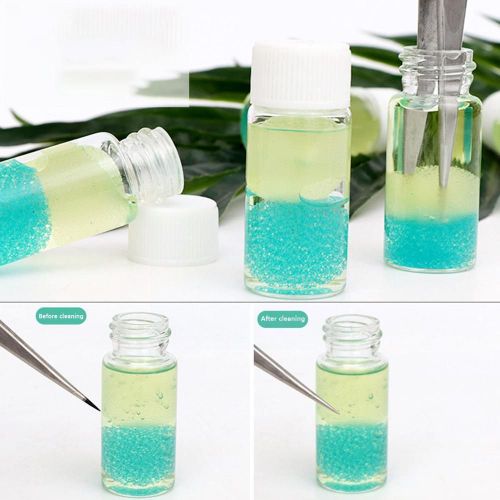Dissolvant D'ponge Avec Outil Nettoyant Liquide Pour Cils, Pincettes, Agent De Dgommage, Greffage De Cils, Boule De Colle, 25ml, S8q4