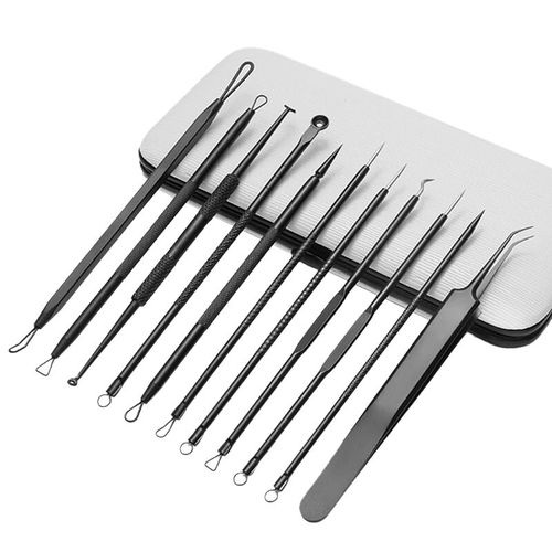 Dissolvant De Points Noirs, Kit D'outils D'extraction De Boutons, Kit D'acn Pour Points Noirs 11 Pices