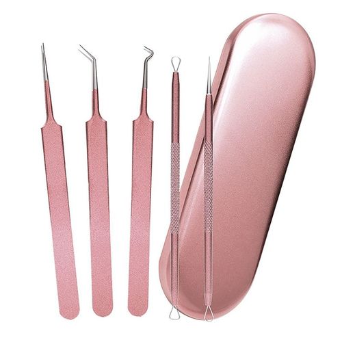 Dissolvant De Points Noirs, Kit D'outils Pour liminer Les Boutons, Outils D'extraction De Points Noirs, Outils Pour Les Points Blancs, Avec tui En Mtal Portable