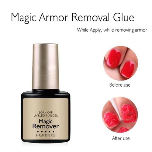 Dissolvant Magique De Gel De Vernis  Ongles De 8 Ml Imbibent Le Dissolvant Simple Rapide Enlevent L'outil Collant De Manucure De Couche Pour La Laque D'art D'ongle
