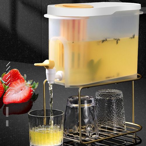 Distributeur D'eau Avec Robinet, Conteneurs De Jus Avec Couvercles Et Spigot Pour L'eau, Jus, Lait, Th Glac, Bire, Vin, Liqueur