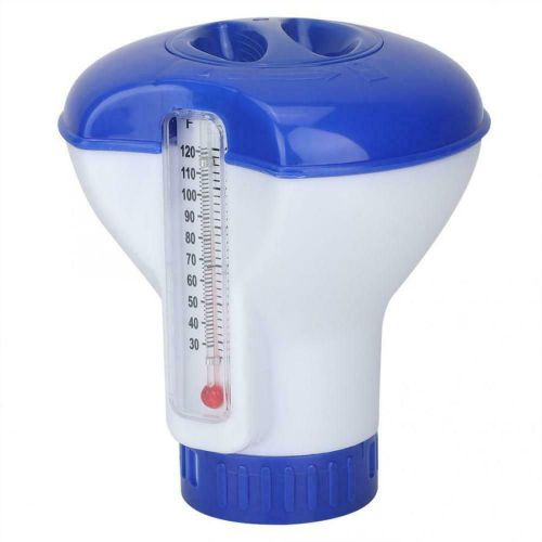 Distributeur De Chlore Chimique Flottant Pour Les Piscines,Accessoire Avec Une Pompe D?Application Automatique Pour La Dsinfection Et Un Thermomtre Intgr,