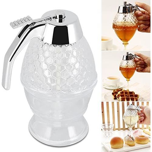 Distributeur De Miel, Distributeur De Sirop De 200 Ml Distributeur En Verre Pour Pots De Miel Pot De Miel Avec Support Distributeur De Sirop Pot  pices Pour Ustensiles De Cuisine