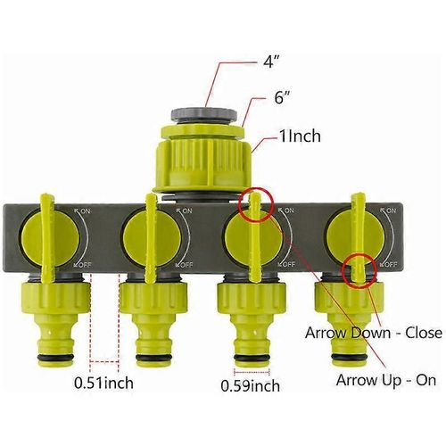 Distributeur Rglable  4 Voies, Inverseur  4 Voies De 1/2