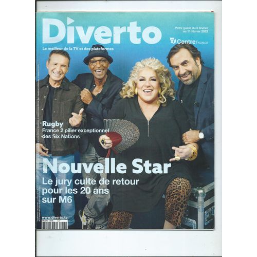 Diverto Tv 05/02/2023 Nouvelle Star, Chritophe Willem, Myriam Abel, Steeve Estof, Sara Mortensen, Clara Luciani, Amy Winehouse, Juliette Armanet, Feu ! Chatterton, Jean-Luc Lemoine