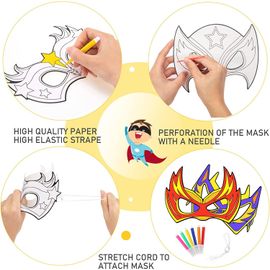 16 Masques à Colorier Super Héros