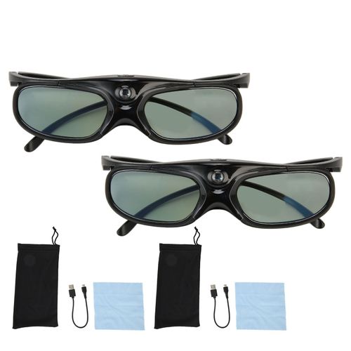 DLP Link  lunettes 3D rechargeables, rafraîchissement 144Hz, Rotation de l'oeil gauche et droit, obturateur actif 3D pour projecteur