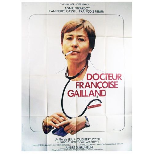 Docteur Franoise Gailland - Vritable Affiche De Cinma Plie - Format 120x160 Cm - De Jean-Louis Bertuccelli Avec Annie Girardot, Jean-Pierre Cassel, Franois Prier, Isabelle Huppert - 1976