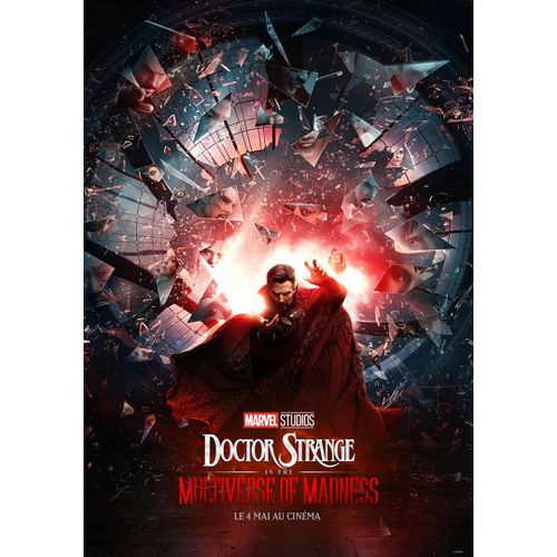 Doctor Strange In The Multiverse Of Madness - Vritable Pr-Affiche De Cinma Plie - Format 40x60 Cm - De Sam Raimi Avec Benedict Cumberbatch, Elizabeth Olsen, Chiwetel Ejiofor - 2022