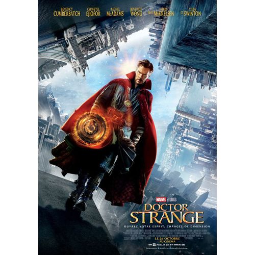 Doctor Strange - Vritable Affiche De Cinema Plie - Format 40x60 Cm - De Scott Derrickson Avec Benedict Cumberbatch, Chiwetel Ejiofor, Tilda Swinton, Rachel Mcadams, Mads Mikkelsen - 2016
