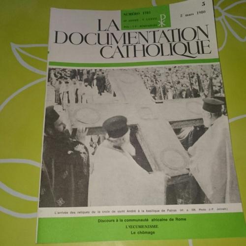 Documentation Catholique  N 1781 : Discours  La Communaut Africaine De Rome