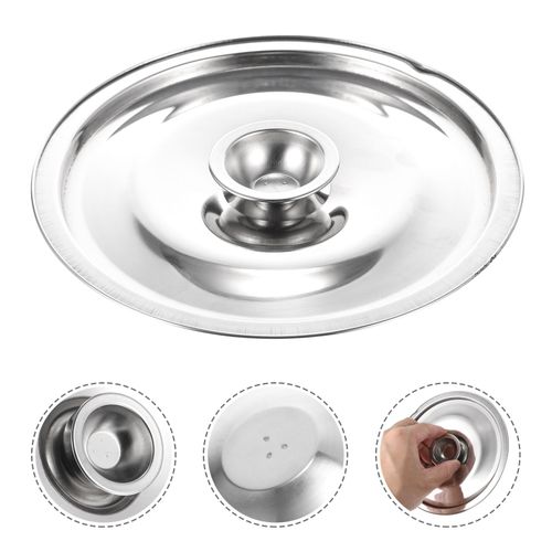 Doitool-Poles En Acier Inoxydable Avec Couvercle Universel,Casseroles,Poles,Poles Rondes,Couvercle Vide- 16x16cm-A38