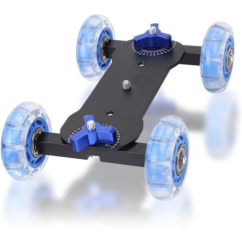 Dolly Skater Car, Portable Mini 10Kg Desktop Load Rail Roller Track Professional Slider Car Pour Dslr Camera Camcorder Mirrorless Cameras Cell Phones[GOP6255259]