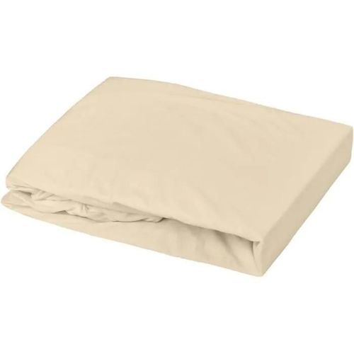 Domiva Drap Housse + Alese - 70 X 140 Cm - 100% Coton - Blanc/Cailloux