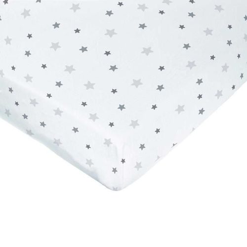 Domiva Drap Housse Imprime - 70 X 140 Cm - Blanc Imp Etoiles