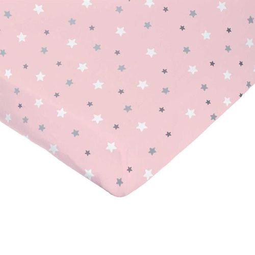 Domiva Drap Housse Imprime - 70 X 140 Cm - Light Rose Imp Etoiles
