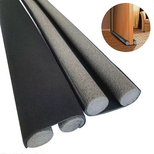 Door Draft Stopper, Under Door Noise Air Cold Blocker Seal Bottom Of Doors 36", Adjustable Door Sweep Soundproof Guard, Interior Front Double-Sided Dr