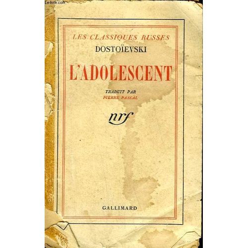 L'adolescent de Fdor Dostoevski