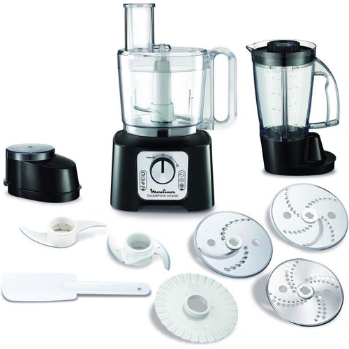Double Force Compact Robot Multifonction, Bol 3 L, Blender 1,25 L, 6 Options De Vitesse, 9 Accessoires Inclus Fp546811, Noir / Gris Fonc[GAU641261]