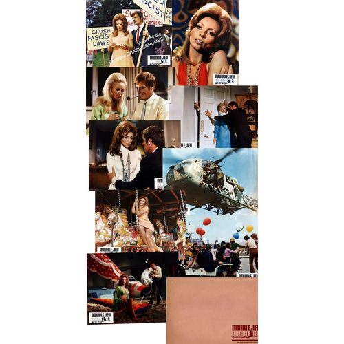 Double Jeu (Crossplot) : Jeu De 9 Photos D'exploitation Cinmatographique - Format 21x27 Cm - De Alvin Rakoff Avec Roger Moore, Martha Hyer, Alexis Kanner, Bernard Lee, Ursula Howells - 1969