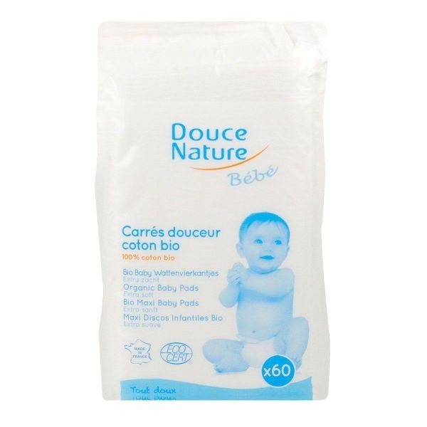 Douce Nature Carre Douceur Coton Maxi Bebe Bio 60 Unites Rakuten