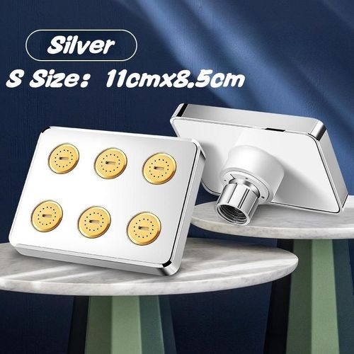 Douche De Pluie Haute Pression 360  Pommeau De Douche  Effet De Pluie,Pulvrisation Suprieure Rotative,Dbit D'eau Magique,Pour Canalisation D'alimentation En Eau Basse Pr - Type S-Square Sliver