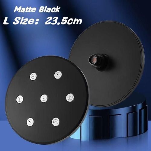 Douche De Pluie Haute Pression 360  Pommeau De Douche  Effet De Pluie,Pulvrisation Suprieure Rotative,Dbit D'eau Magique,Pour Canalisation D'alimentation En Eau Basse Pres - Type L-Round Black