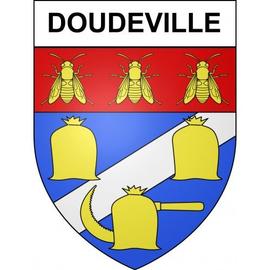 Doudeville 76 ville sticker blason écusson autocollant adhésif 