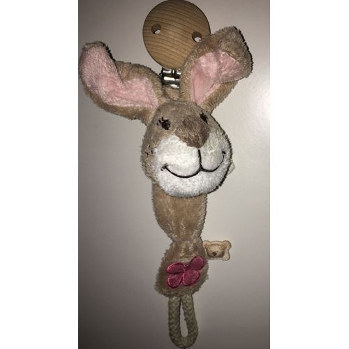 Doudou Attache Pince Tetine Sucette Noukie's Lapin Oscarine Ecureuil Leontine Noukies