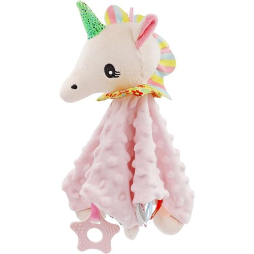 Doudou Bb, Peluches Doudou Plat Carr Mouchoir, Hochet Jouet d'veil 0 3 6 9 Mois, Couverture Doudou Serviette Apaisante Enfant Filles Garons 1 an, Cadeau Naissance Mixte