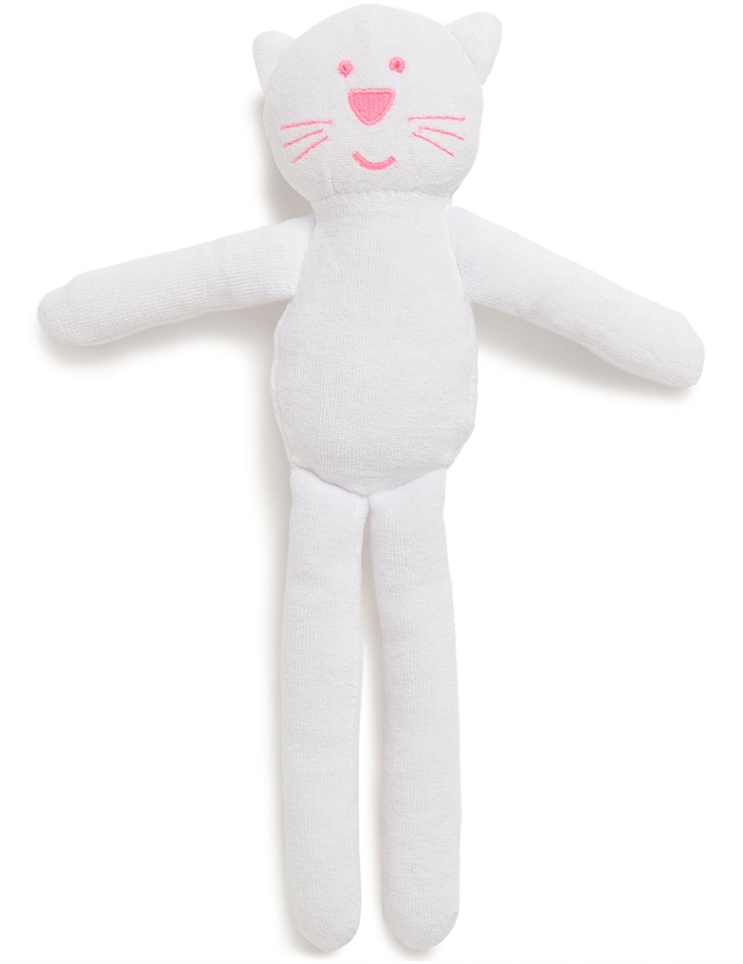 Doudou Chat Blanc Rose Fluo Bout Chou Peluche Mixte Bebe Blanche Rose Flashy Boutchou Rakuten