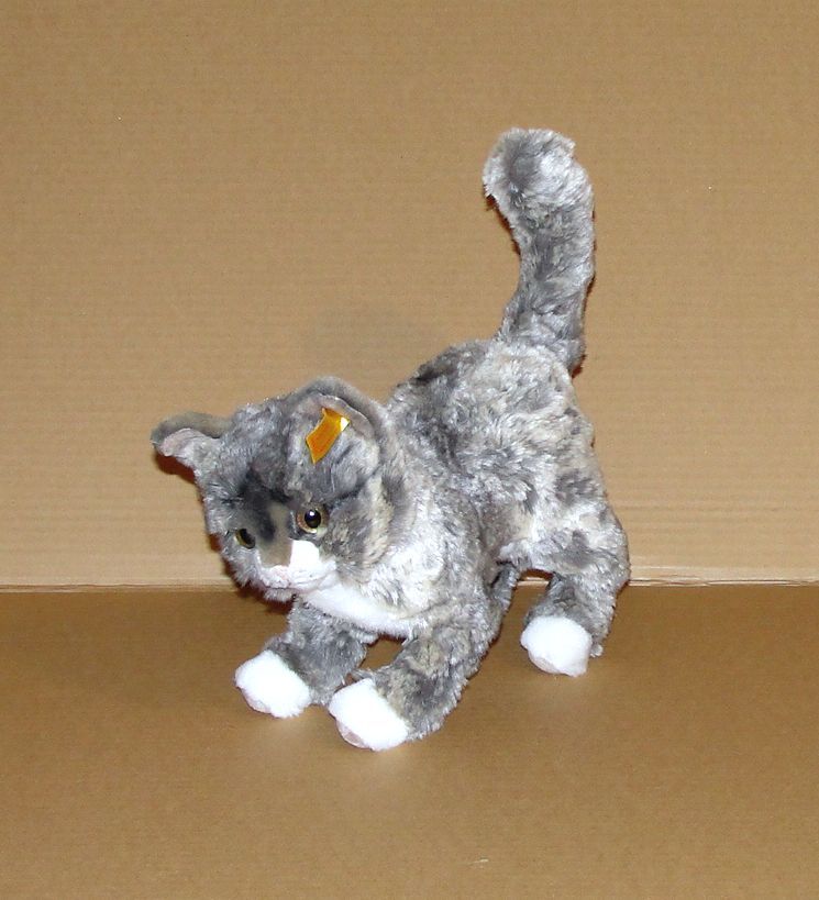 Doudou Chat Steiff Kitty Gris Blanc Peluche Chat Gris Cendre 26 Cm Rakuten