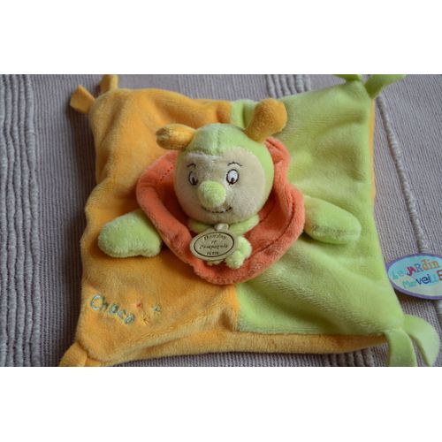 Doudou   Cajoler Choco L' Escargot Plat Snail Schnecke Vert Jaune Orange Le Jardin Merveilleux