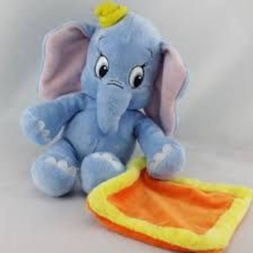 Doudou Dumbo Chapeau Jaune Couverture Bord Jaune