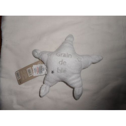 Doudou Etoile Grain De Bl toile De Chez Z Generation Blanc Gris Bruit De Papier