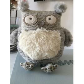 Doudou Hibou Ou Chouette Gris Anniversaire Naissance Cadeau Rakuten