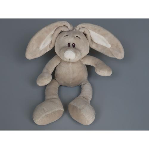 Doudou Lapin Beige Blanc Kimbaloo