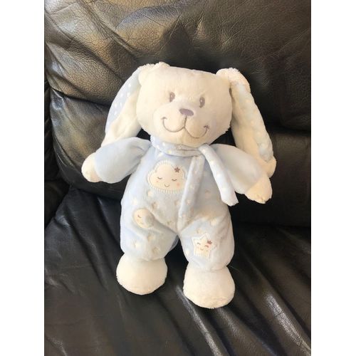 Doudou Lapin Bleu Et Blanc toile Nuage Et Lune Simba Toys Benelux 26-38cms