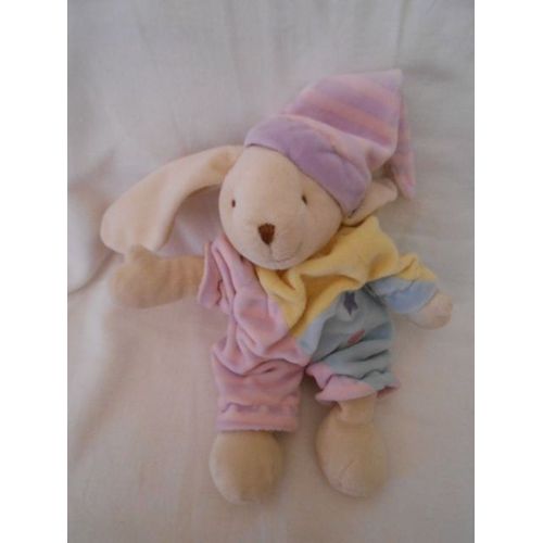 Doudou Lapin Bonnet Pyjama Raye Babygro Combinaison Jaune Bleu Rose Vert Mauve Design By Cmp Eveil Et Tendresse Reve De Bebe Etoile Rond Hexagone Bille Dans Le Corps