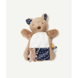 Doudou Marionnette Ecureuil Biche Faon Tape A L Oeil Marron Bleu Jeans Peluche Bebe Tao Rakuten