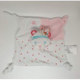 Doudou Ours Blac Rose Coeur Indien Siplec Leclerc Rakuten