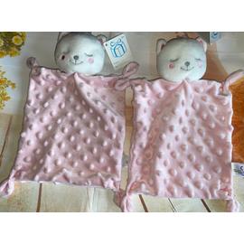 Doudou Ours Blanc Rose Pois Relief Kiabi Lot De Deux Doudous Oursons Jouets Peluches Bebe Rakuten