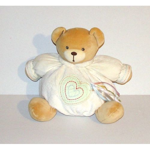 Doudou Ours Boule Coeur Filant Kaloo Peluche Ours Grand Modele Patapouf 22 Cm