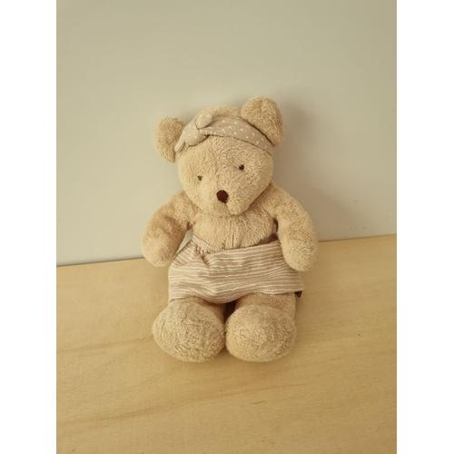 Doudou Ours Oursonne Beige Jupe Nicotoy