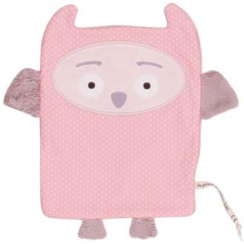 Doudou Peluche Hibou Chouette Great Owl Choudoudou Plat Framboise Rose