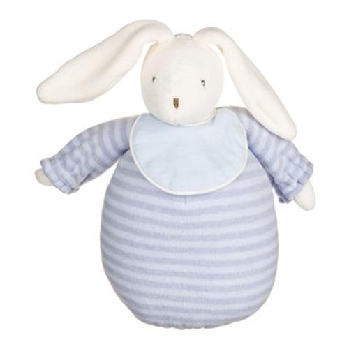 Doudou Peluche Lapin Rabbit Bunny Livre Hse Boule Boite  Musique Musicale Musical  Graine D'enfance Moulin Roty Bleu Ciel Ray Bavoir Ecru 20 Cm Ref 650041 0208/07