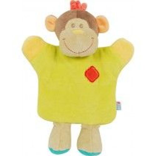 Doudou Peluche Marionnette Singe Sucre D'orge Vert Jaune Anis